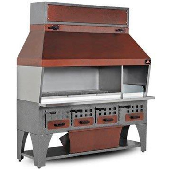 LUXUS Holzkohlegrill Showgrill 2150mm