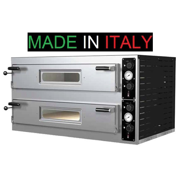 ECO Pizzaofen 6+6 D32cm 400V 17,6kW MADE IN ITALY!