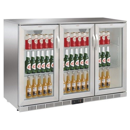 Edelstahl Flaschenkühltisch Bar Cooler 3 türig 330 Liter