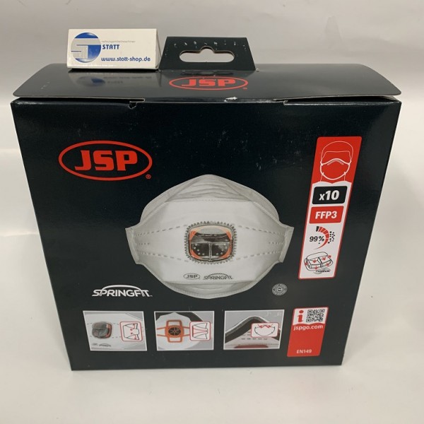 10x JSP 435 Atemschutzmaske Feinstaubmaske Staubmaske FFP3 mit Ventil-Copy